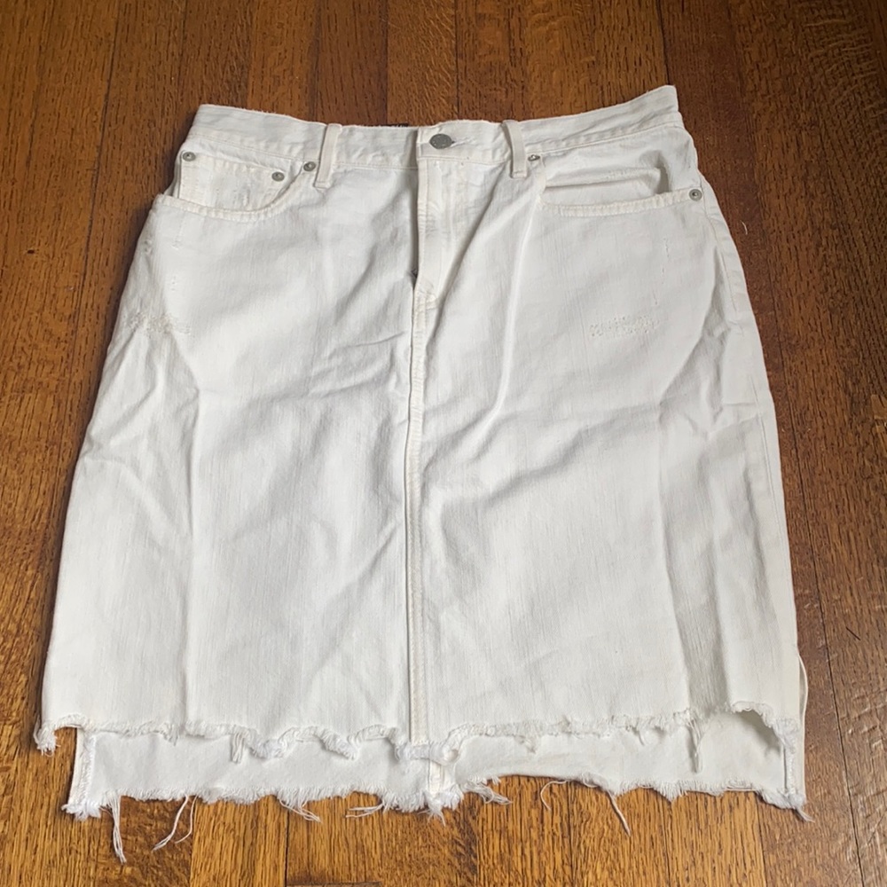 ABLE White Denim Skirt